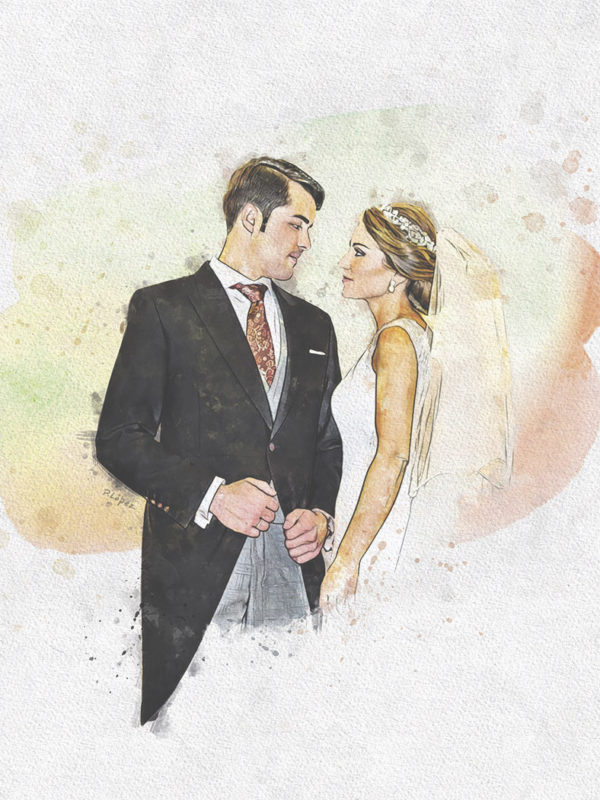 ilustración de boda